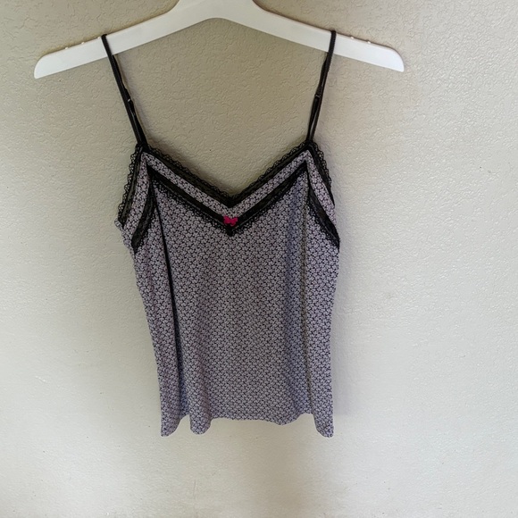 Victoria's Secret Tops - Victoria's Secret Black and Gray Lace Cami